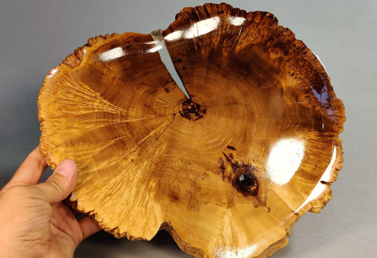 Handmade Wooden Salver / Maple Burl Wood